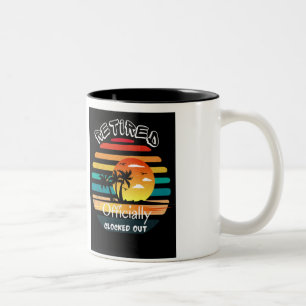 Retired to the Beach Two-Tone Coffee Mug