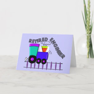 Retired Train Engineer Gifts Card
