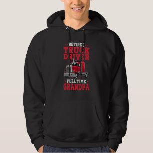 Retired Truck Driver Grandpa Trucker Retirement Hoodie