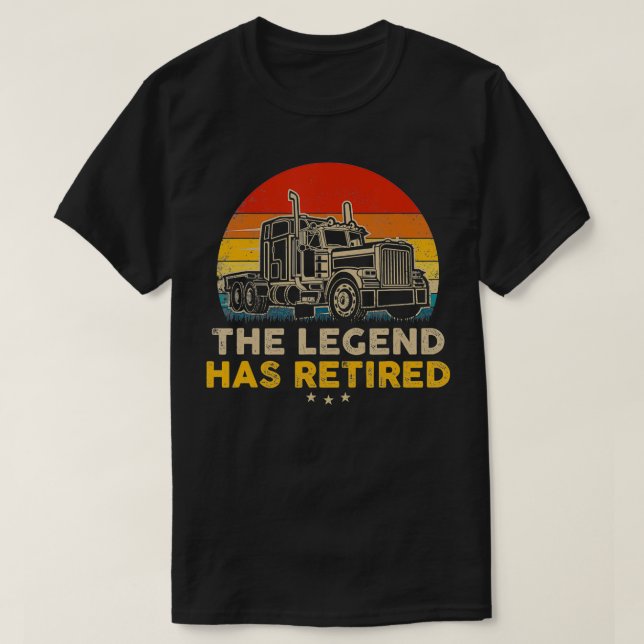 Retired Trucker Vintage Trucker Retro Style  T-Shirt (Design Front)