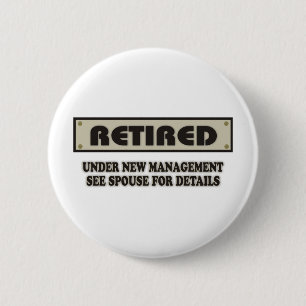 RETIRED. Under New Management 2 Inch Round Button