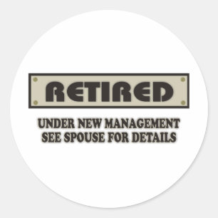 RETIRED. Under New Management Classic Round Sticker