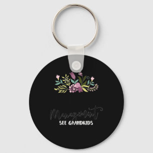 Retired Under New Management See Grandkids Funny R Keychain