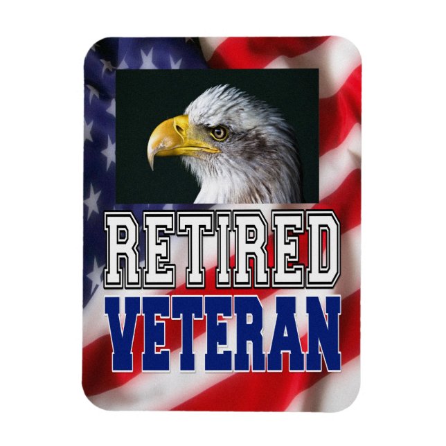 Retired Veteran Magnet (Vertical)