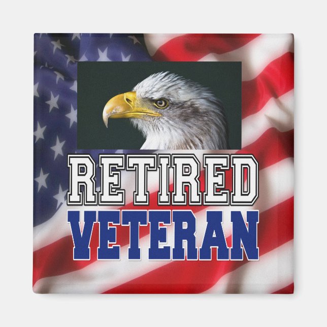 Retired Veteran Magnet (Front)