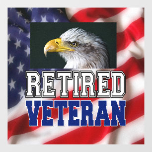 Retired Veteran Window Cling