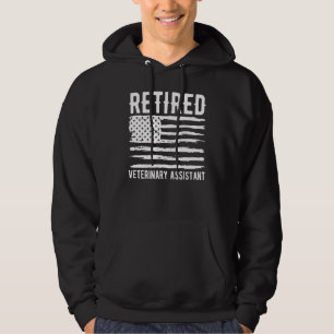 Retired Veterinary Assistant Profession American F Hoodie