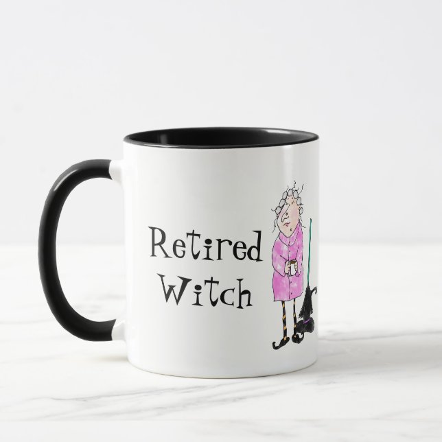 Retired Witch Halloween Mug (Left)