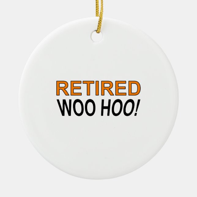 Retired Woo Hoo Ceramic Ornament (Front)