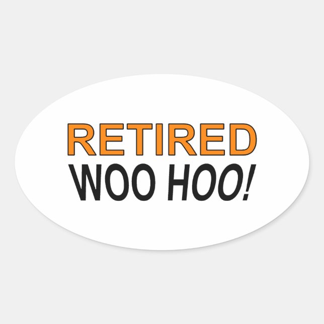 Retired Woo Hoo Oval Sticker (Front)