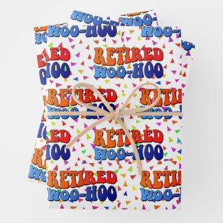 Retired Woo Hoo Vintage Groovy Text Wrapping Paper
