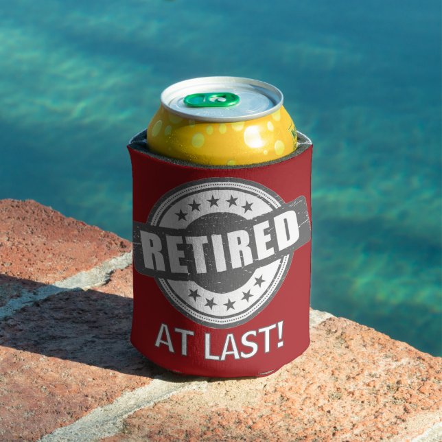 Retiree Gift! Fun Retired  Can Cooler (In Situ Pool)