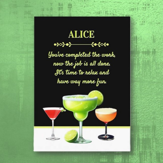  Retiree Happy Hour Personalized Greeting Card (Creator Uploaded)