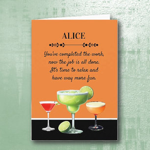  Retiree Happy Hour Personalized Greeting Card