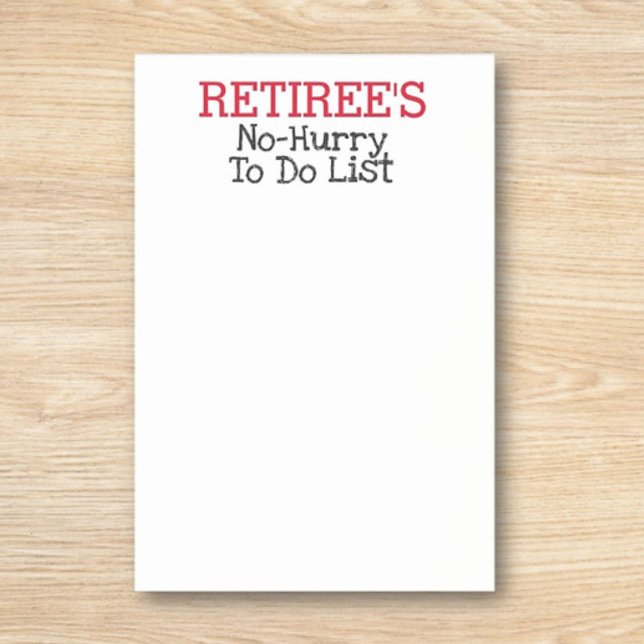 Retiree's humourous To do list Post-it Notes (Creator Uploaded)