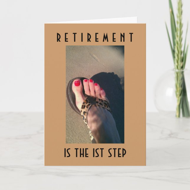 RETIREMENT-1st STEP TO YOUR NEW ADVENTURE Card (Front)
