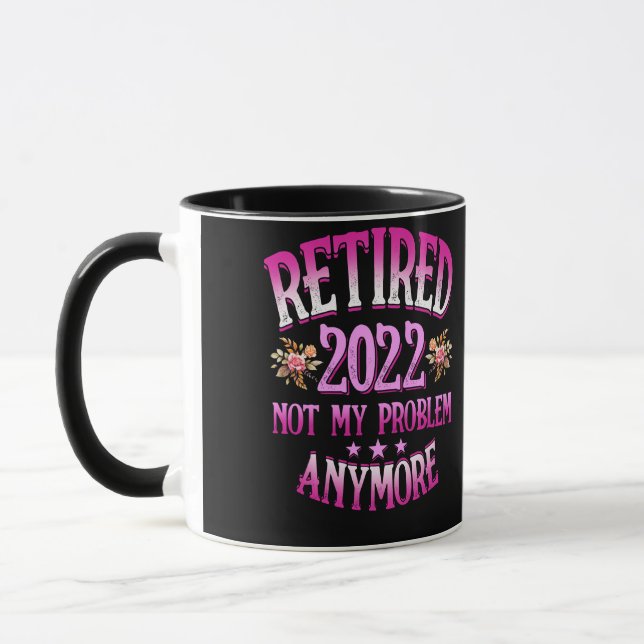 Retirement 2022 Cute Pink Retired Mug (Left)