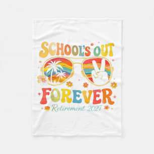 Retirement 2027 Funny Schools Out Forever Fleece Blanket