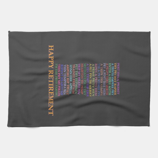 Retirement Anagram towel (Horizontal)