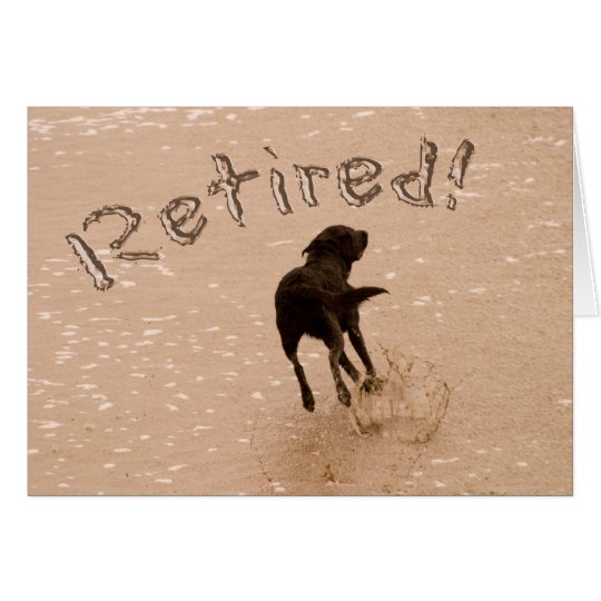 Retirement Announcement Beach Dog