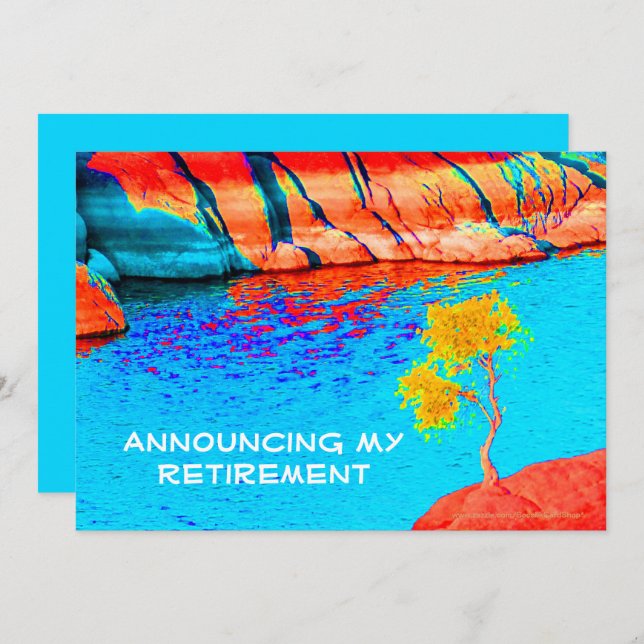 Retirement Announcement Colourful Mountain/LakeTre (Front/Back)