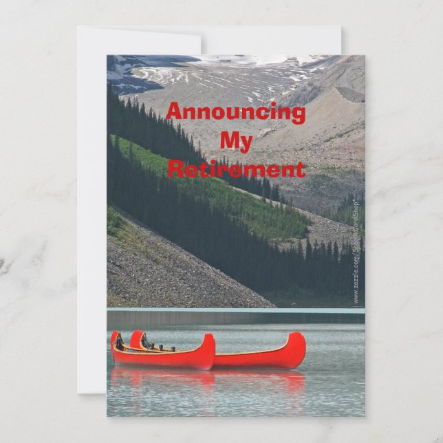 Retirement Announcement, Mountain Canoes Announcement (Front)