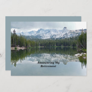 Retirement Announcement Mountain Lake Reflection