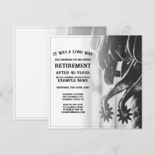 Retirement announcement with old spurs