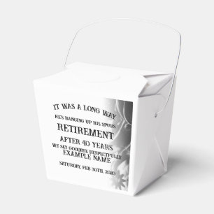 Retirement announcement with old spurs favor box