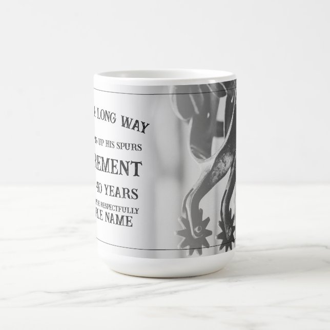 Retirement announcement with old spurs magic mug (Center)