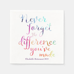 Retirement Appreciation Quote Napkin