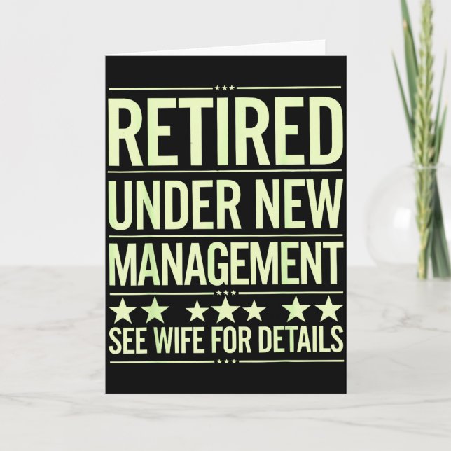 Retirement Art For Men Dad Husband Retired Retirem Card (Front)