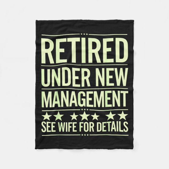 Retirement Art For Men Dad Husband Retired Retirem Fleece Blanket (Front)
