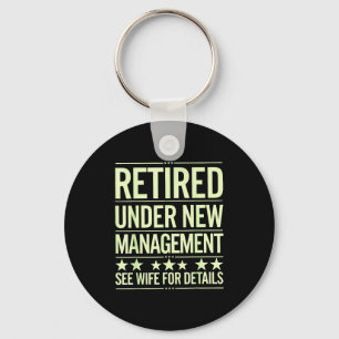 Retirement Art For Men Dad Husband Retired Retirem Keychain