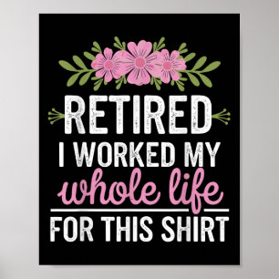 Retirement Art For Women Grandma Mom Retiree Retir Poster