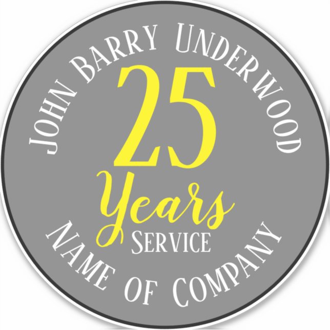 Retirement Award with Name & Company (Front)