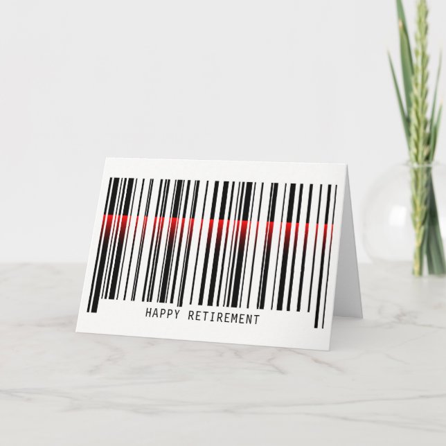 Retirement Barcode with Red Laser Card (Front)