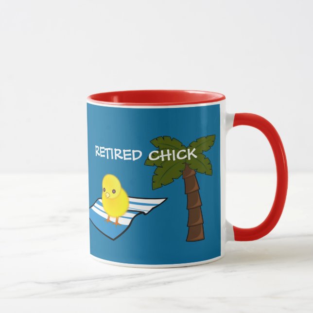 RETIREMENT: Beach Fun--Retired Chick Mug (Right)