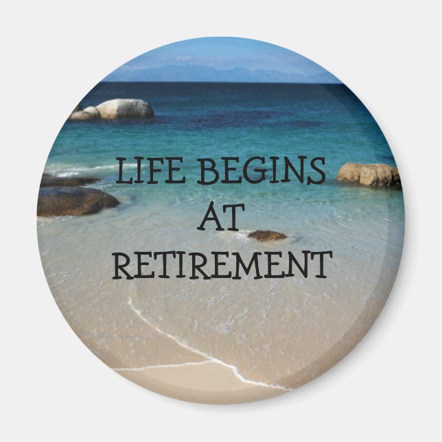 RETIREMENT: Beach Shore retirement magnet (Front)