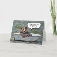 retirement bear in row boat