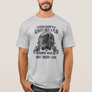 Retirement Biker Dad Custom Picture T-Shirt