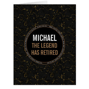 Retirement black marble men name 