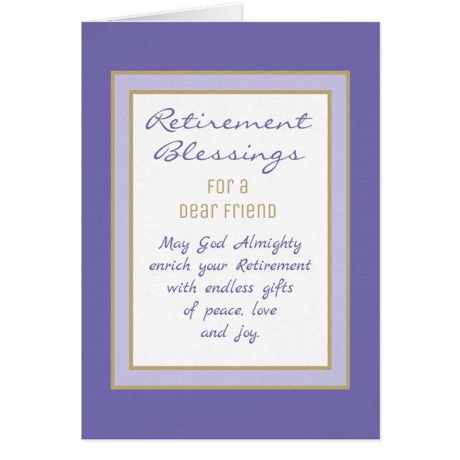  Retirement blessings for Friend card (Front)