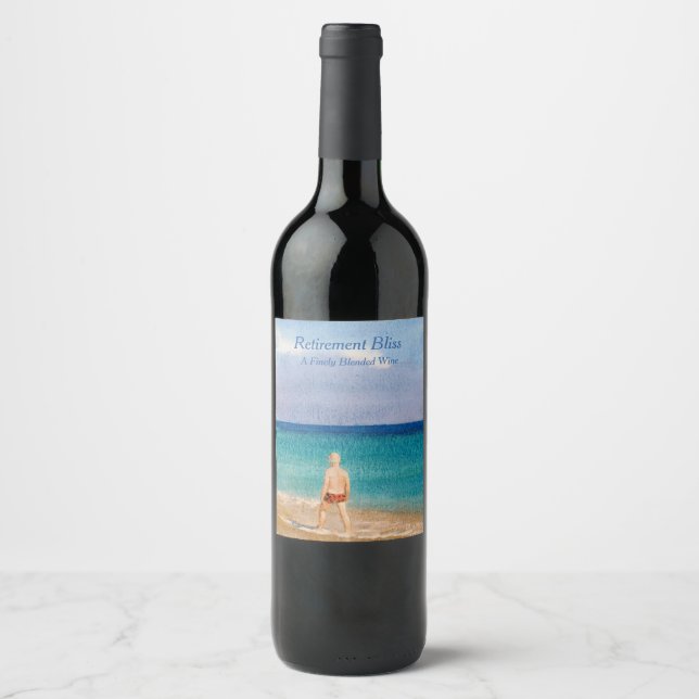 Retirement Bliss Wine Label (Front)