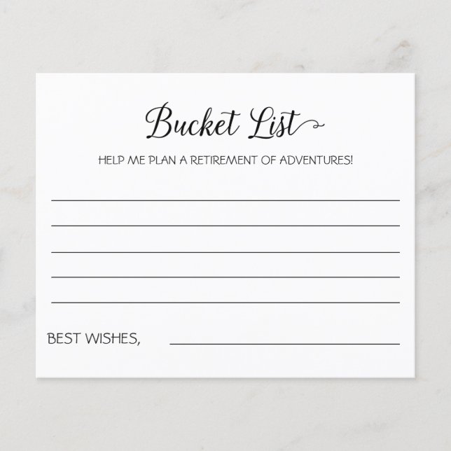 Retirement Bucket List & Adventures Advice (Front)