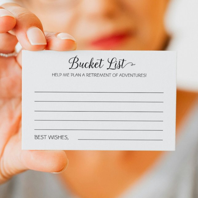 Retirement Bucket List Adventures Advice Card (Creator Uploaded)
