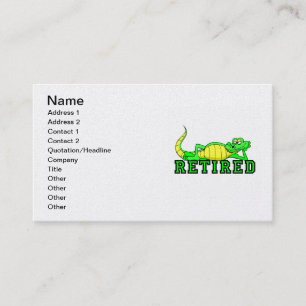 retirement business card
