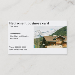 Retirement business card template