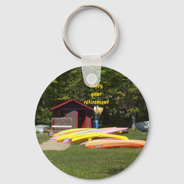 Retirement Canoes Keychain (Front)