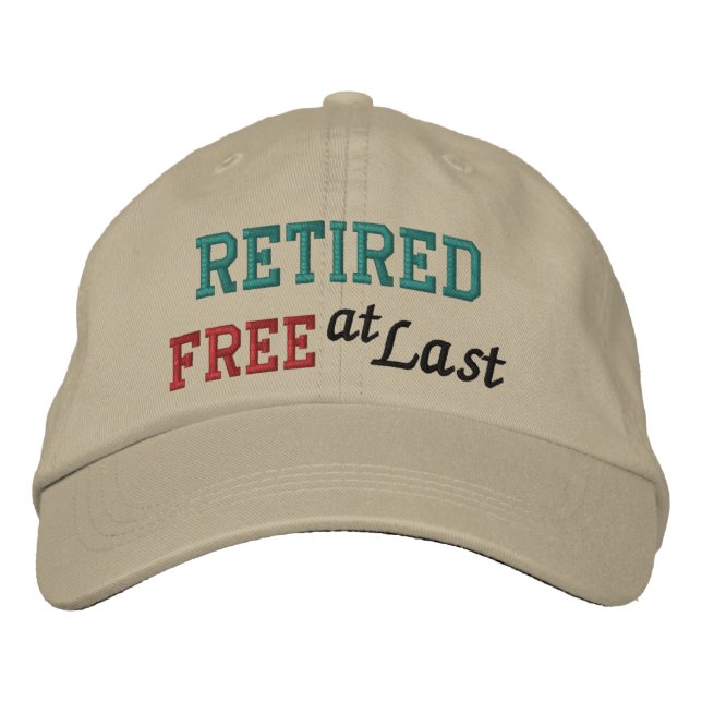 Retirement Cap by SRF - Free at Last ! (Front)
